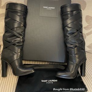 Saint Laurent knee high boots